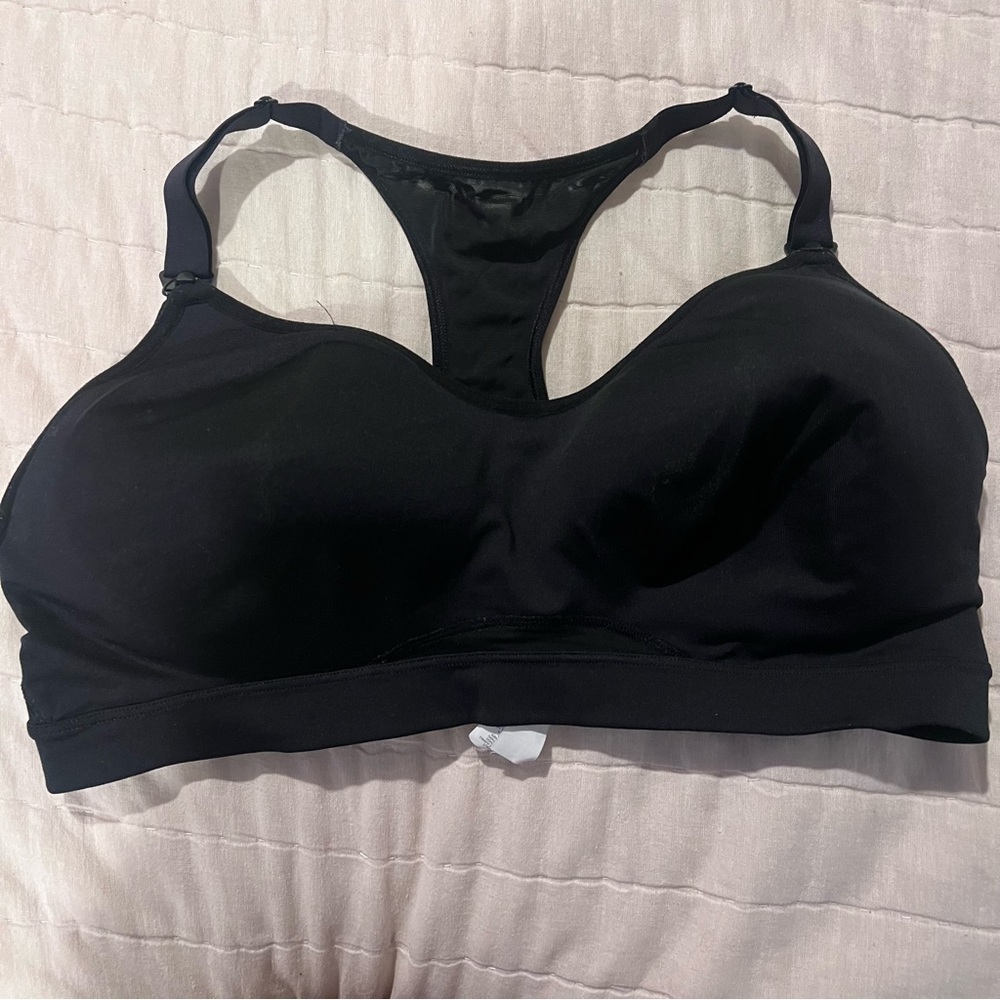 Old Navy Maternity High Support Nursing Sports Bra Black Jack Size 38 DD - Picture 3 of 12